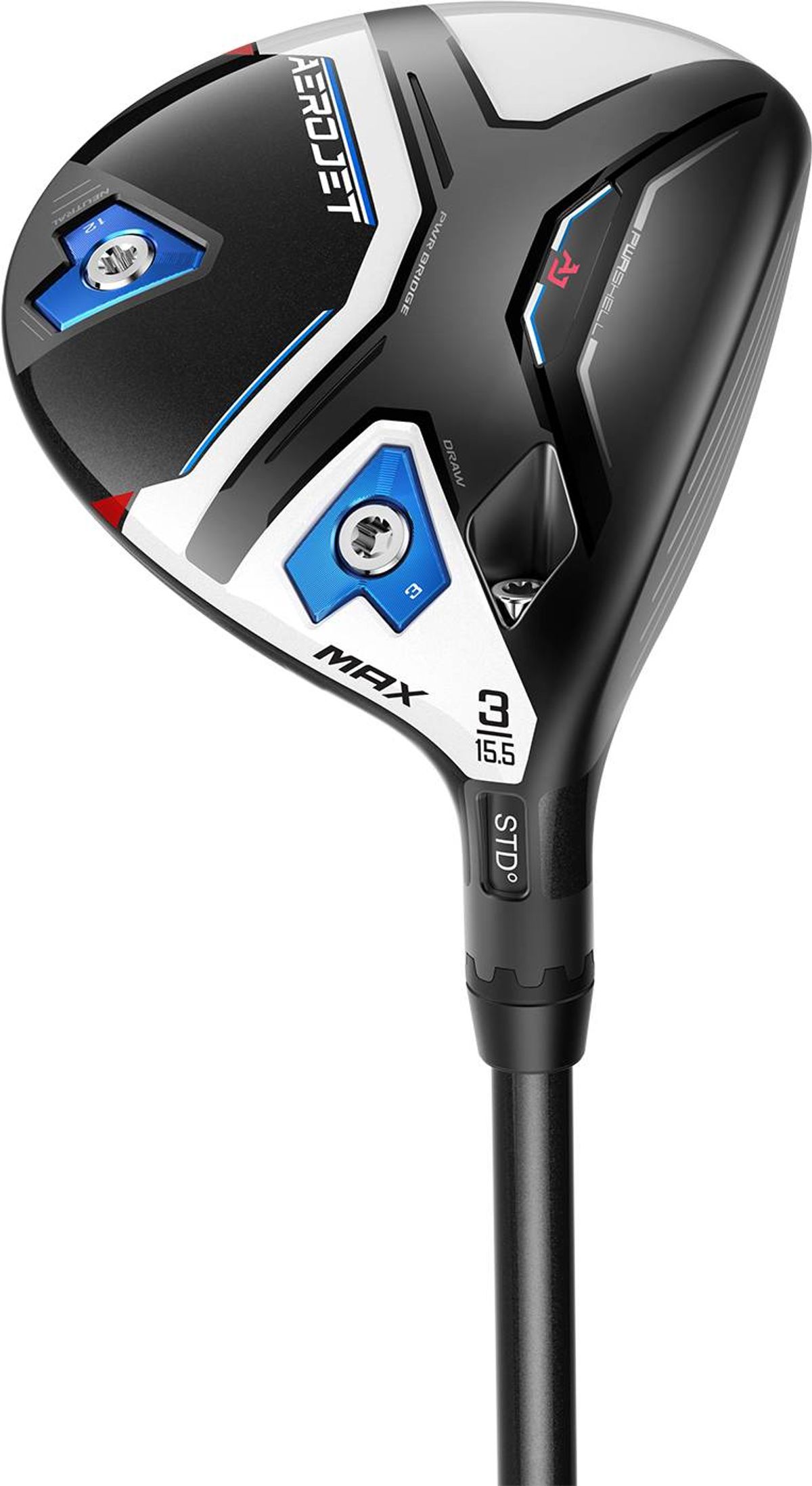 Cobra Aerojet MAX Herre Fairwaykølle - Sort - Højre - 15.5° (3 Kølle) - UST Mamiya Helium Nanocore 4 Senior F2 Grafit