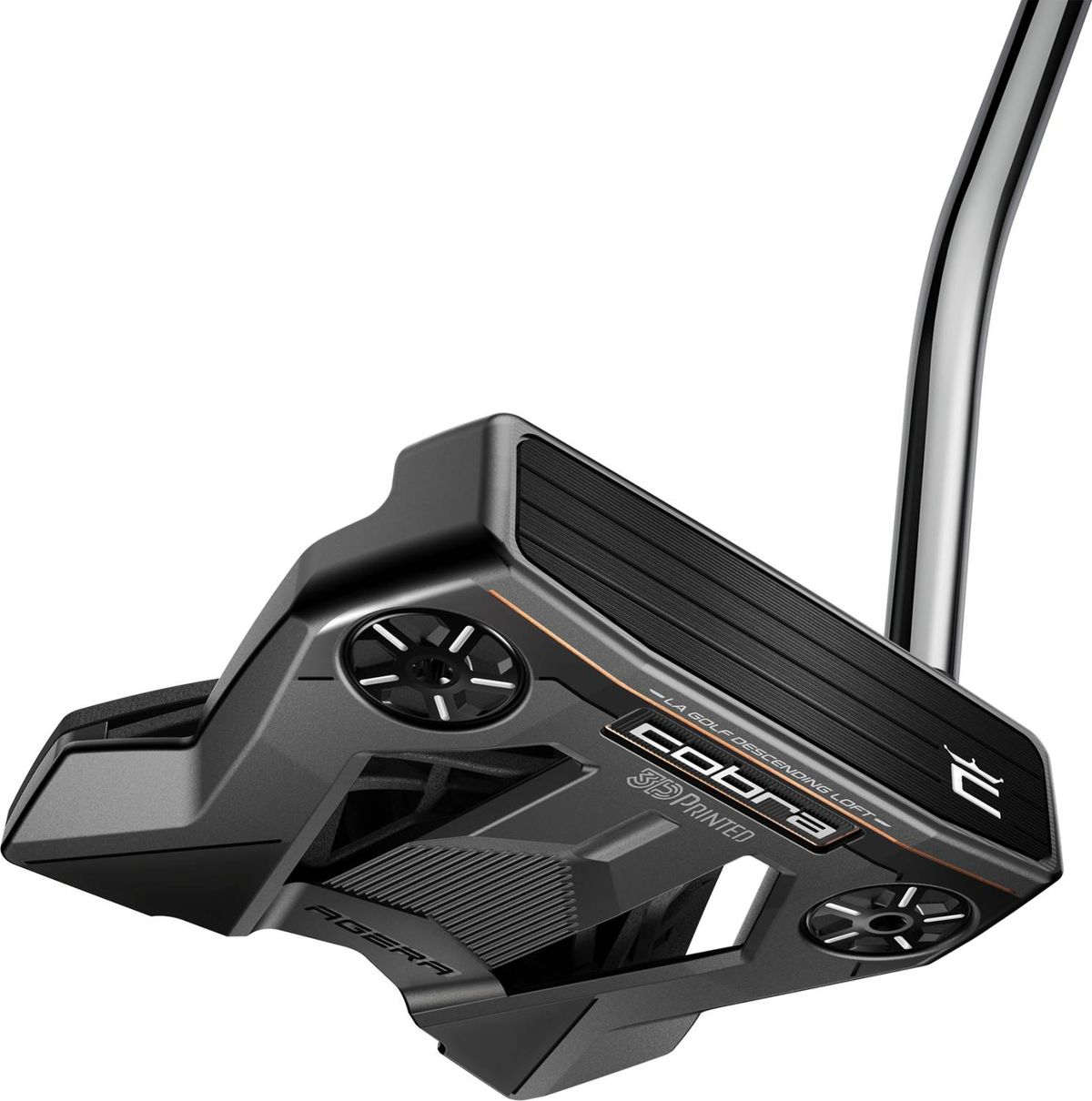 Cobra Agera (2024) Single Bend Neck Putter - Grå - Højre - Str. 34" - Super Stroke Zenergy Pistol 1.0 1.0 Hvid/Sort