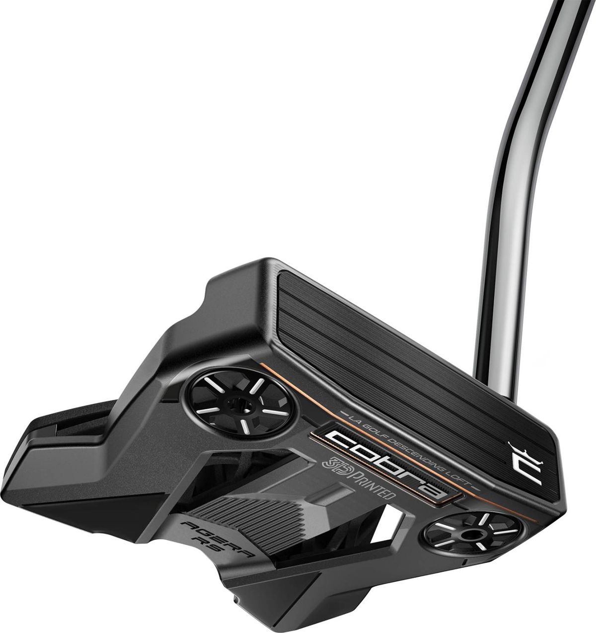 Cobra Agera RS (2024) Single Bend Neck Putter - Grå - Venstre - Str. 34" - Super Stroke Zenergy Pistol 1.0 1.0 Hvid/Sort