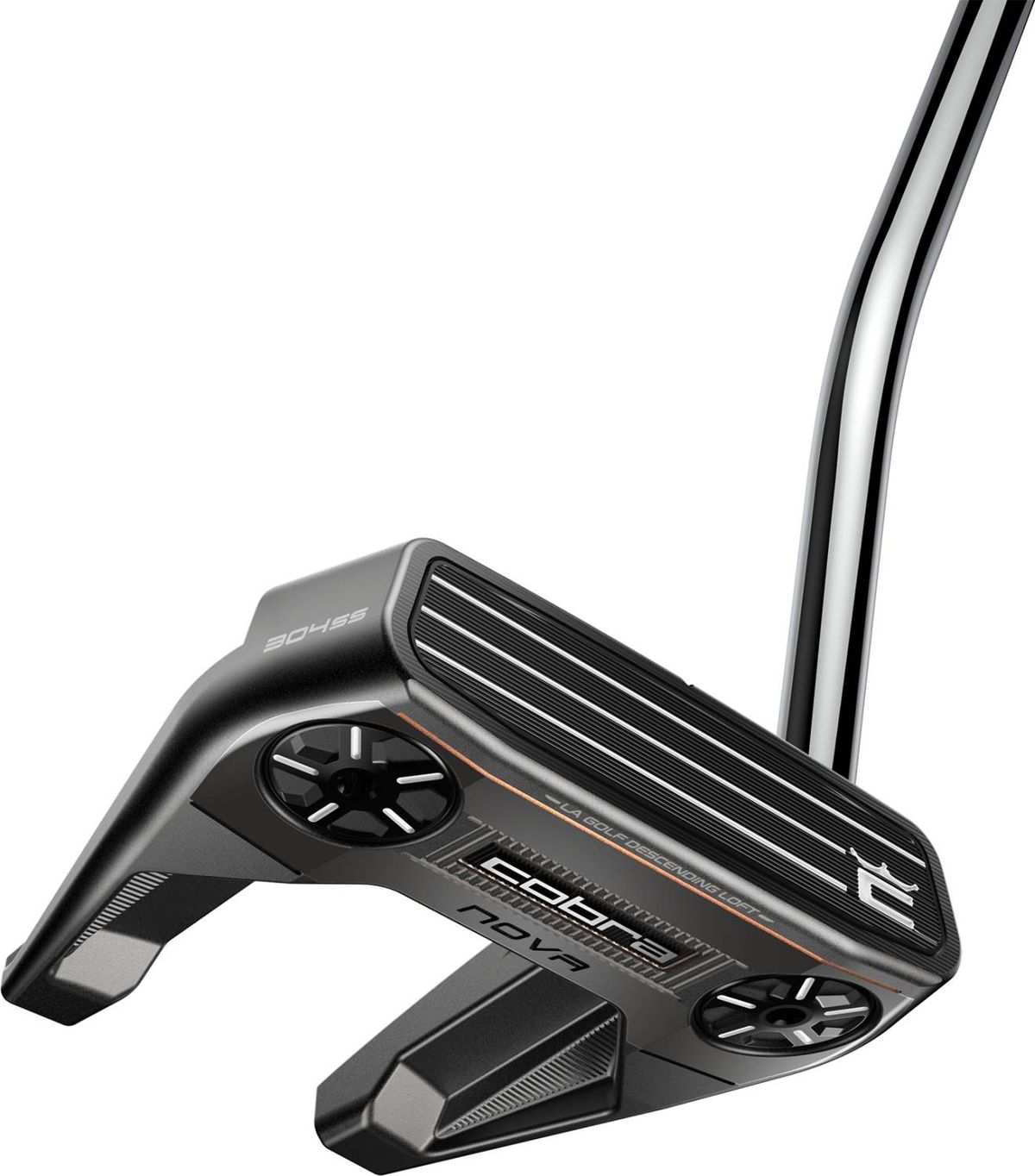 Cobra Vintage Nova (2024) Single Bend Neck Putter - Grå - Venstre - Str. 34" - Super Stroke Zenergy Pistol 1.0 1.0 Hvid/Sort