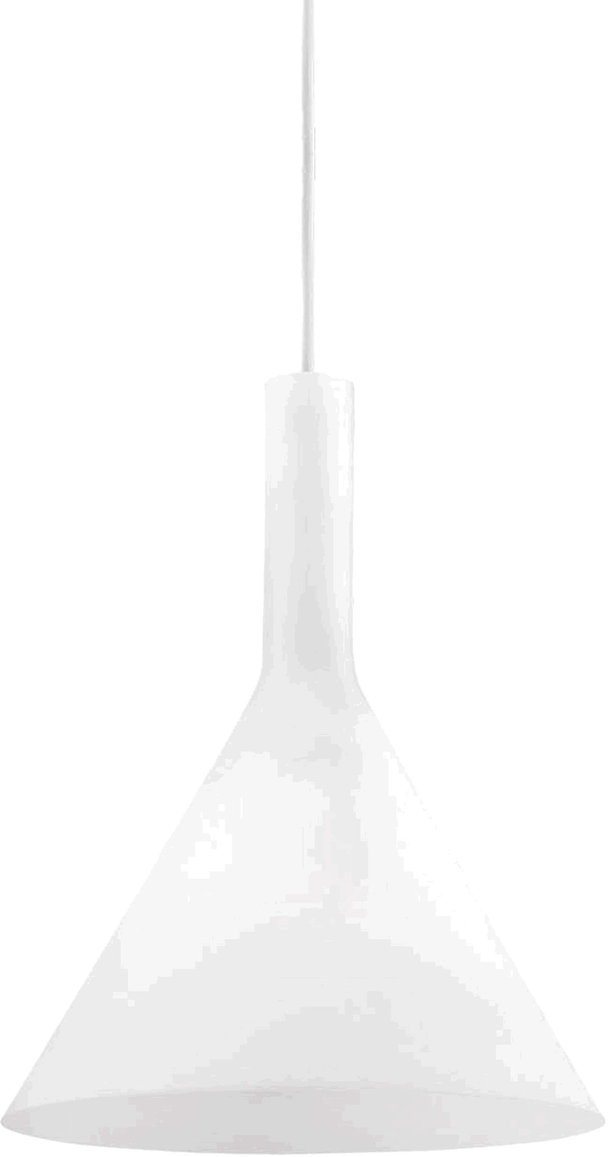 Cocktail, Pendel lampe, E14 max 1 x 40W, E14, hvid, glas, Ø200xHmin320/max2410mm