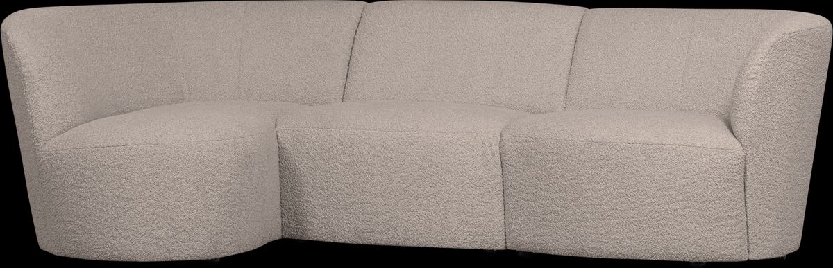 Coco, 3-personers sofa venstevendt, sand, H70x138x230 cm