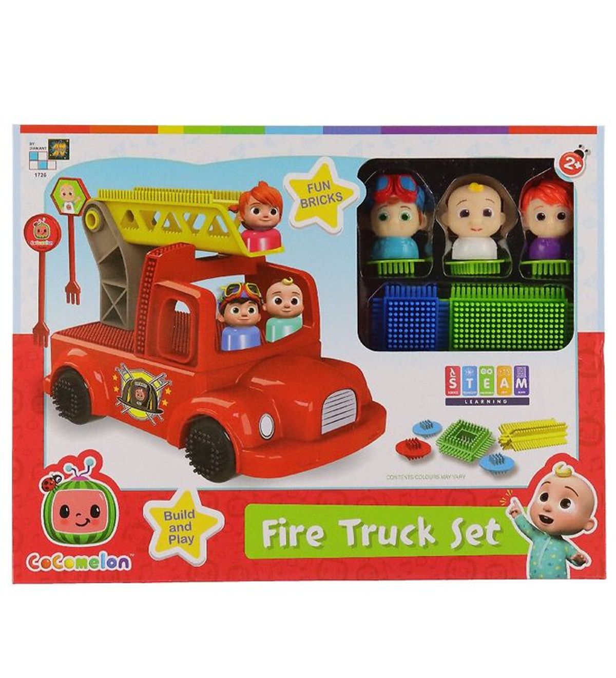 CoComelon Aktivitetslegetøj - Funbricks Fire Truck Set