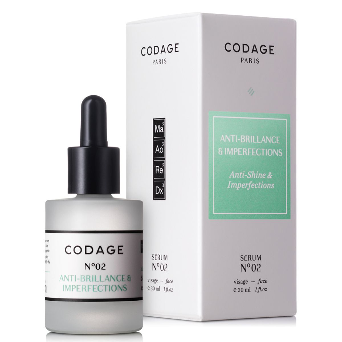 Codage Serum No. 2 Mattifying & Repairing, 30ml.