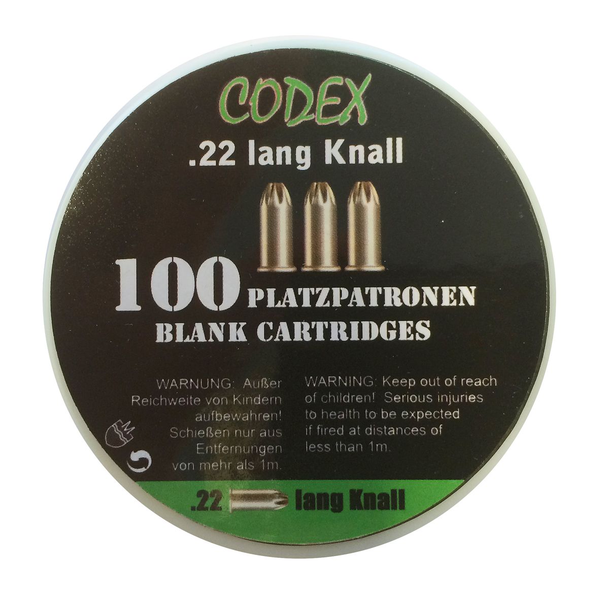 Codex platzpatroner 22 KNALL (Skal afhentes i butikken)