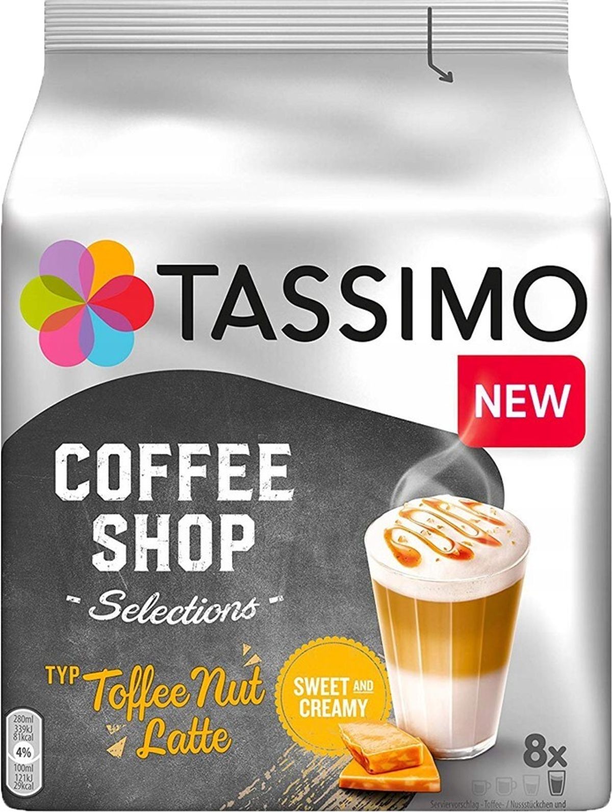 Coffee Shop Selections - Toffee Nut Latte (8 stk) - Kapsler til Tassimo