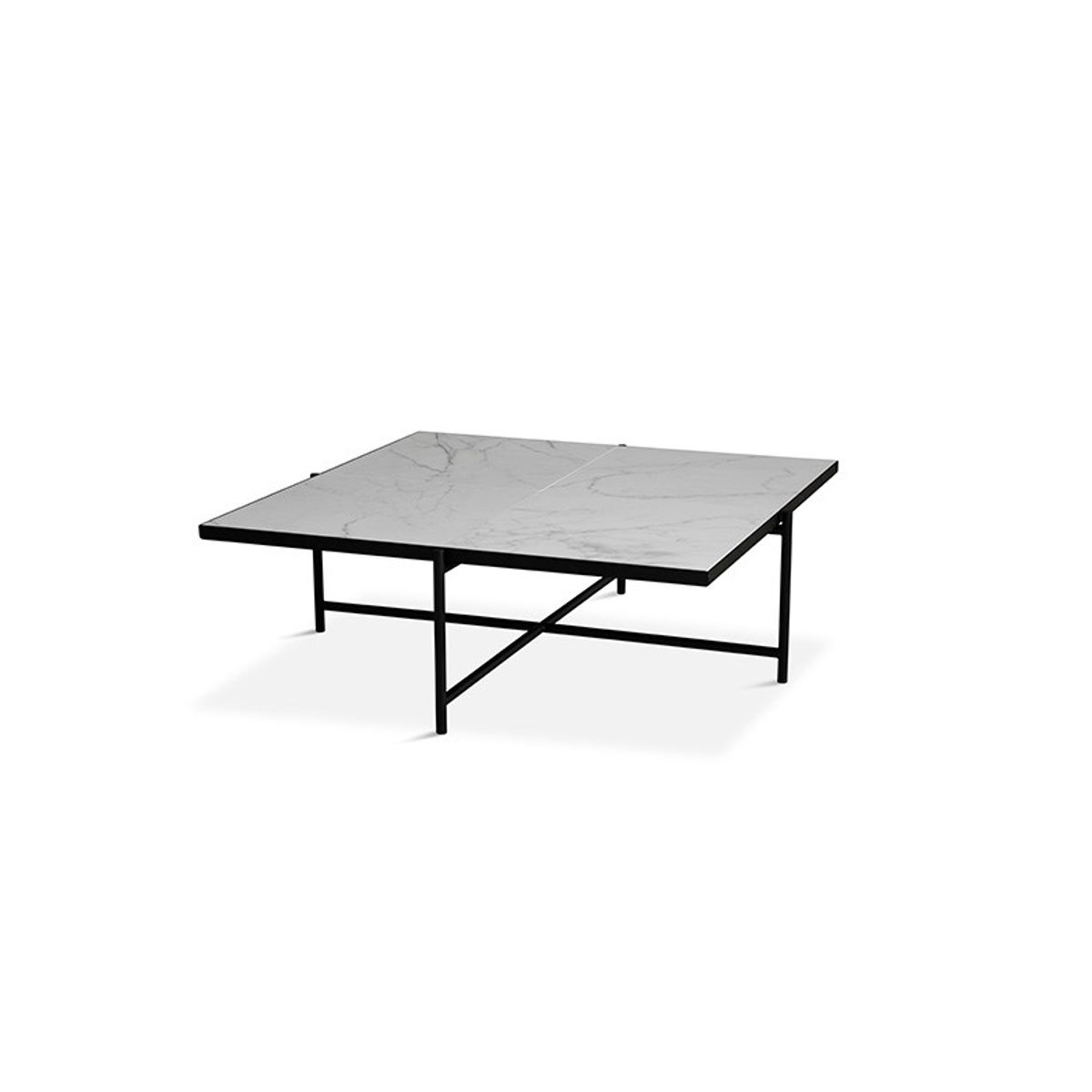 Coffee Table 90, hvid marmor fra HANDVÄRK (Sort)