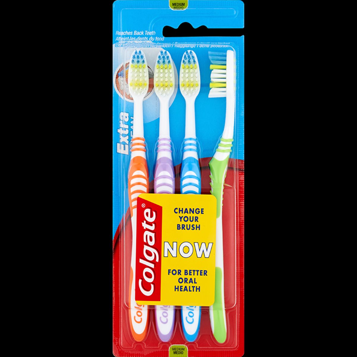 Colgate Extra Clean Medium Tandbørster (4 stk)