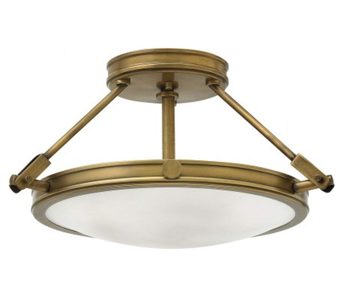 Collier Semi-Flush Plafond Ø41,7 cm 3 x E14 - Rustik messing