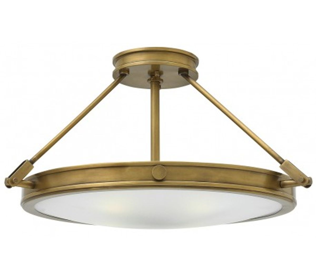 Collier Semi-Flush Plafond Ø55,9 cm 4 x E14 - Rustik messing