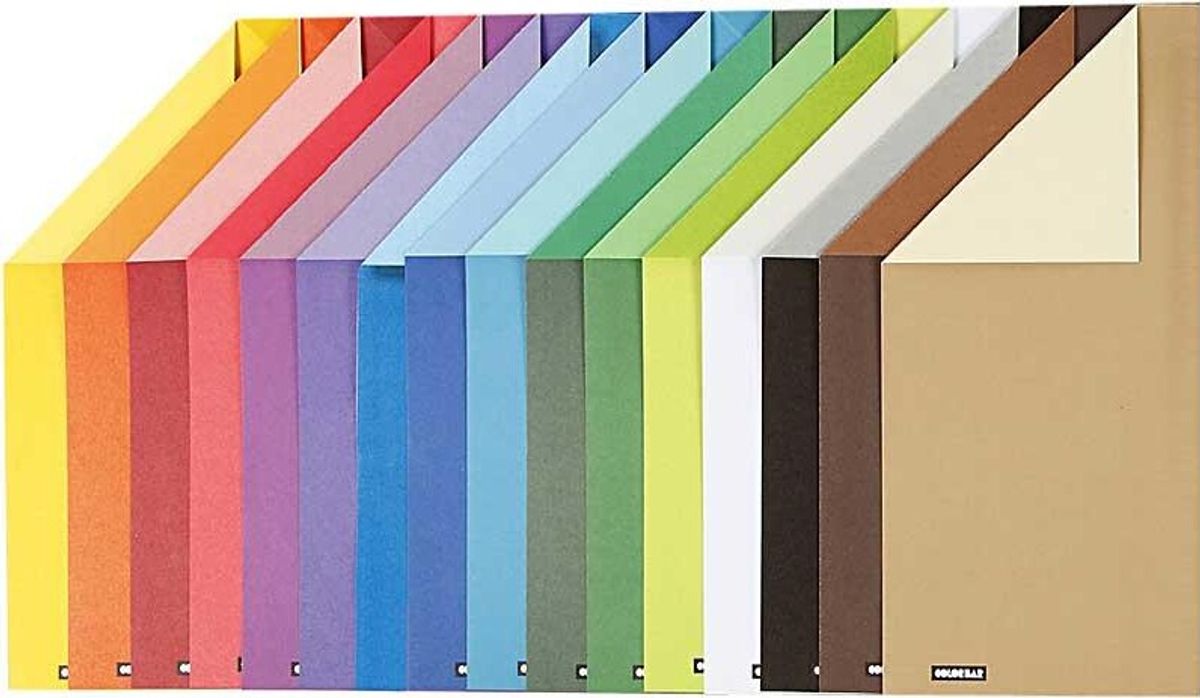 Color Bar Rivepapir - A4 - 210x297 Mm - 100 G - 16 Assorterede Ark