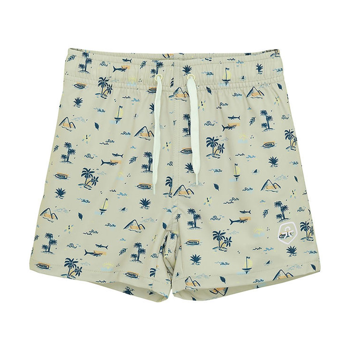 Color Kids Badeshorts - Tidal Foam m. Strandtema