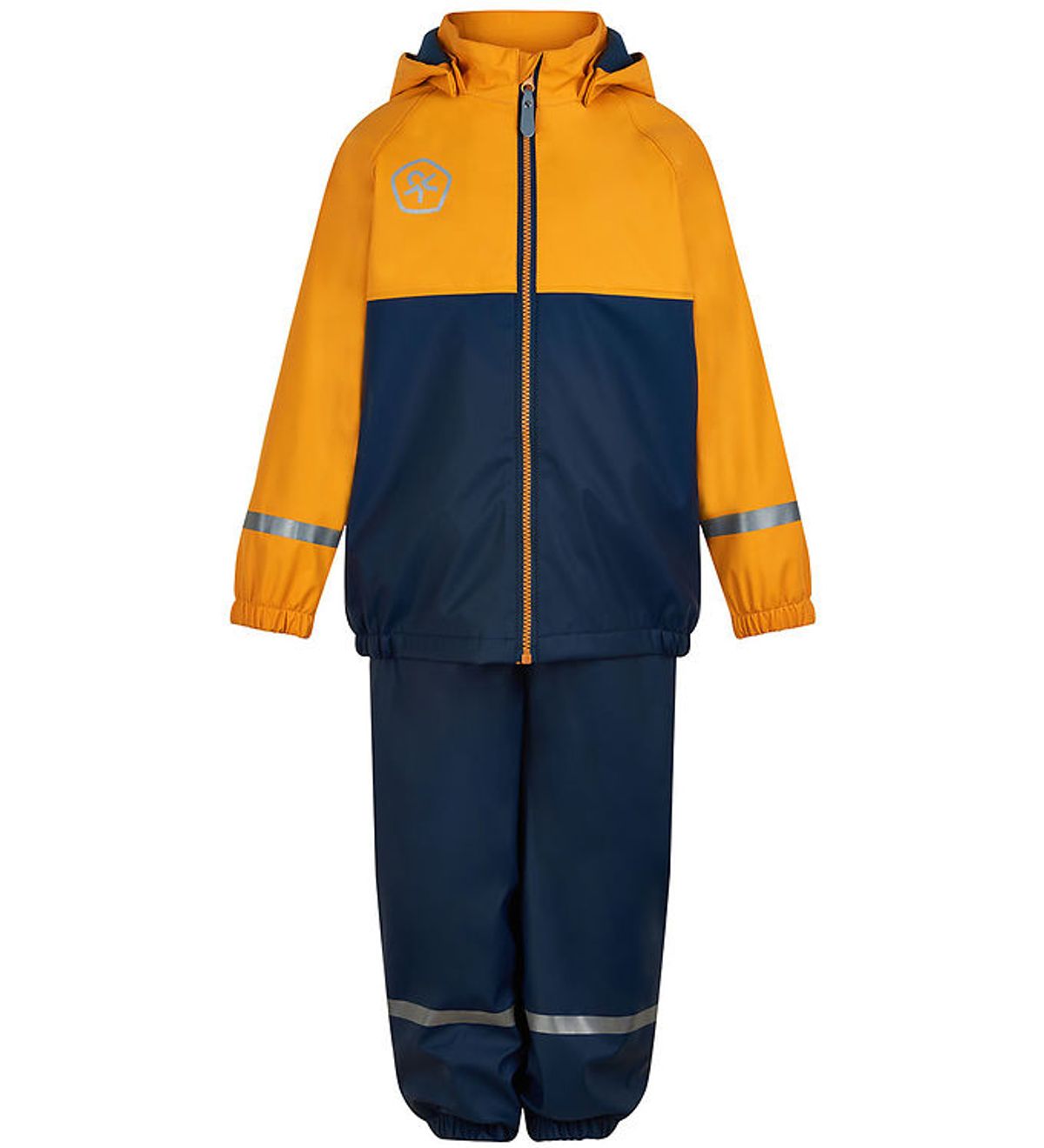 Color Kids Regntøj m. Seler/Fleece - PU - Cadmium Yellow/Navy