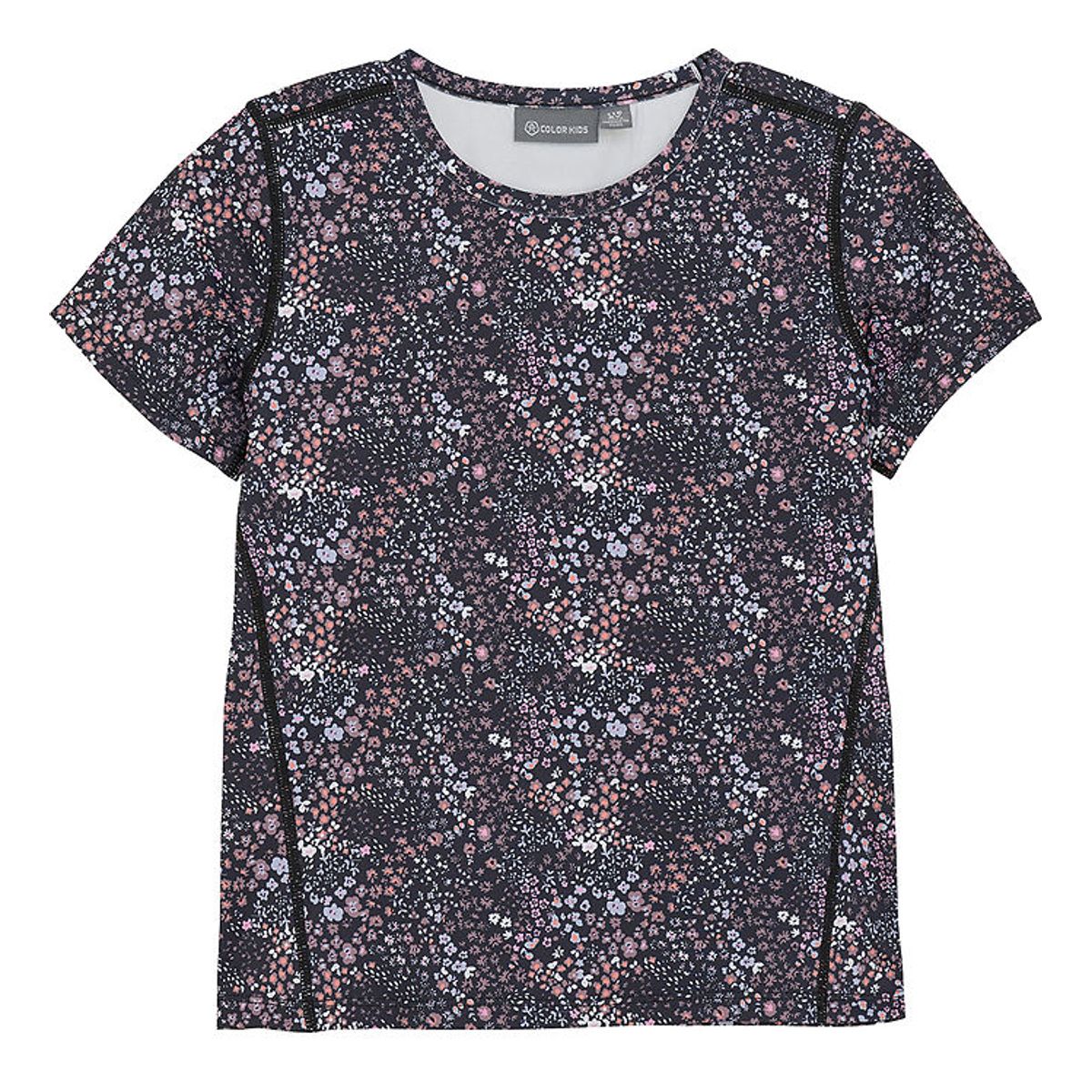 Color Kids T-shirt - Phantom m. Blomster