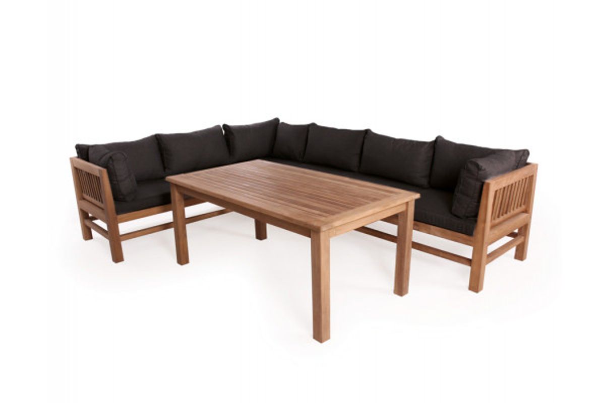 Colorado Teak Diningsæt XL Sort