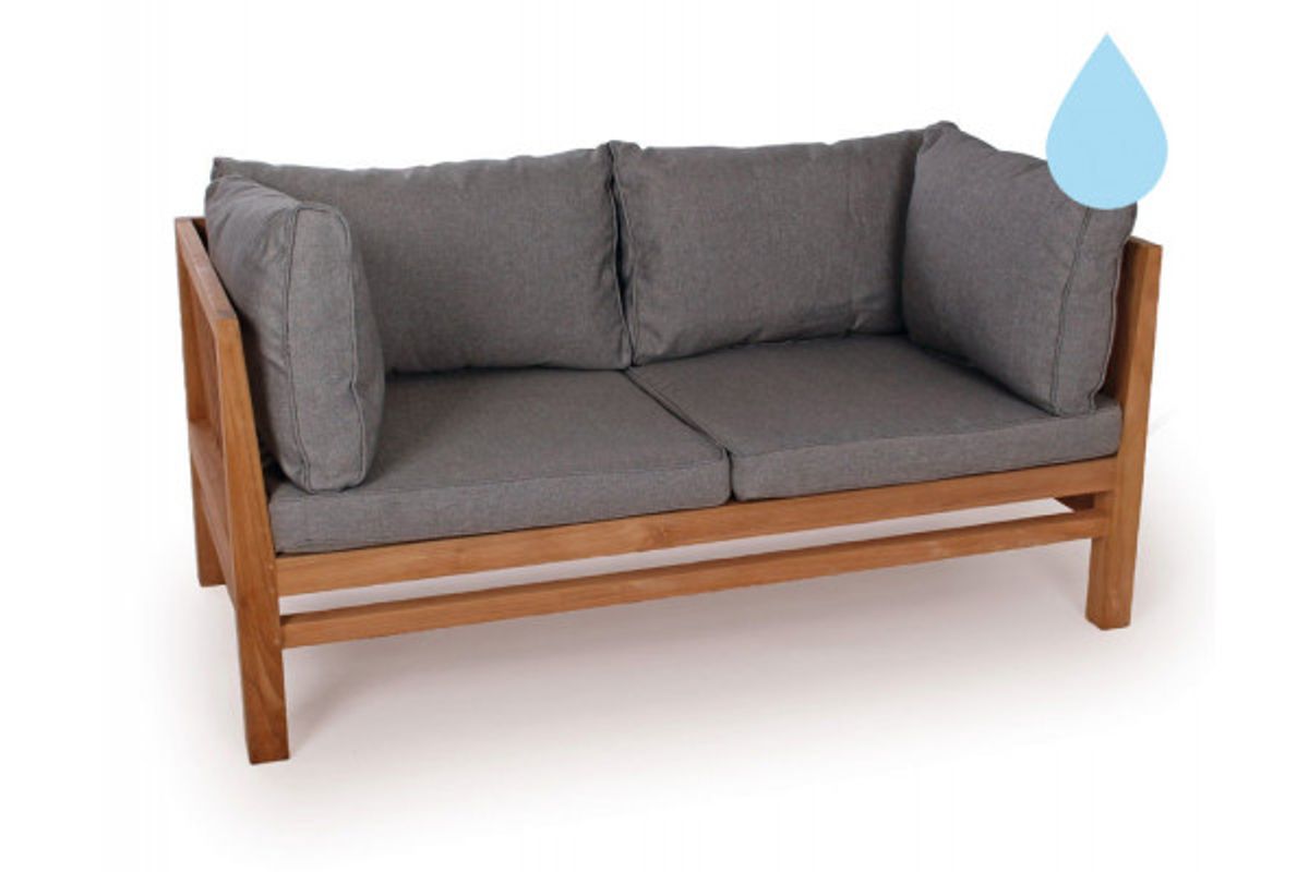 Colorado Teak - Sofa - 2 pers. Grå Vandafvisende