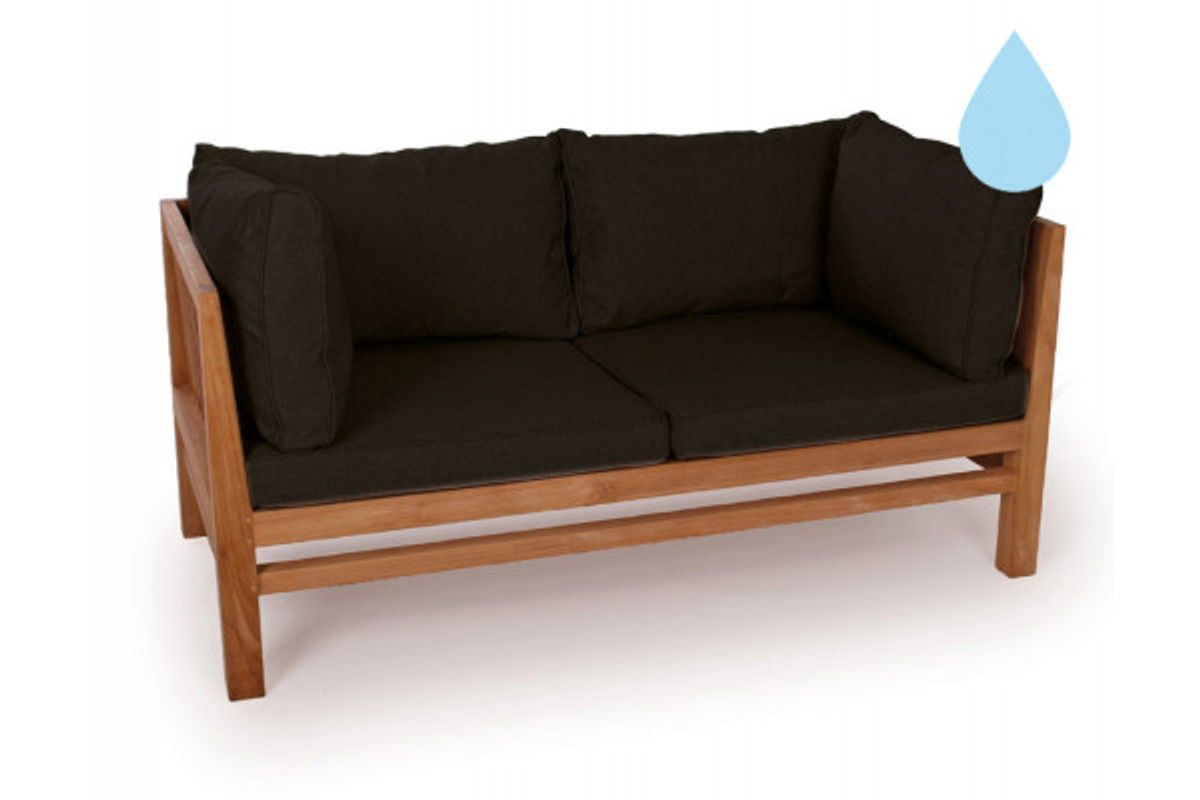 Colorado Teak - Sofa - 2 pers. Sort Vandafvisende