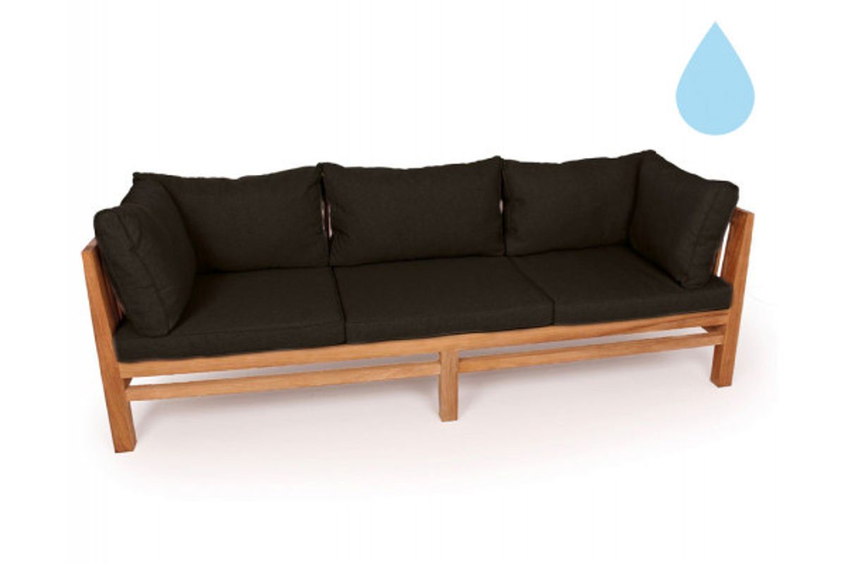 Colorado Teak Sofa 3 pers. Sort Vandafvisende