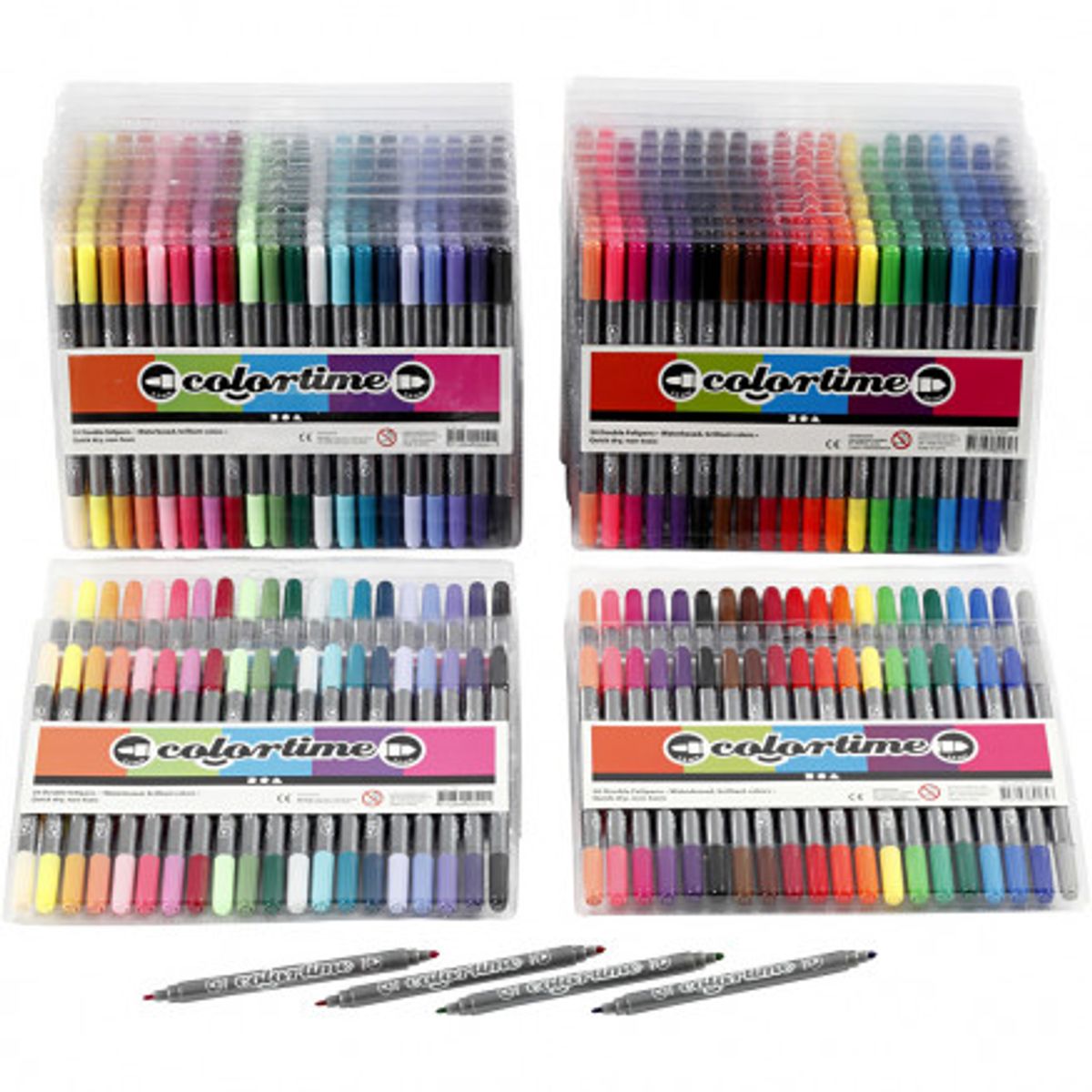 Colortime dobbelttusch, stregtykkelse: 2,3+3,6 mm, 24pk.