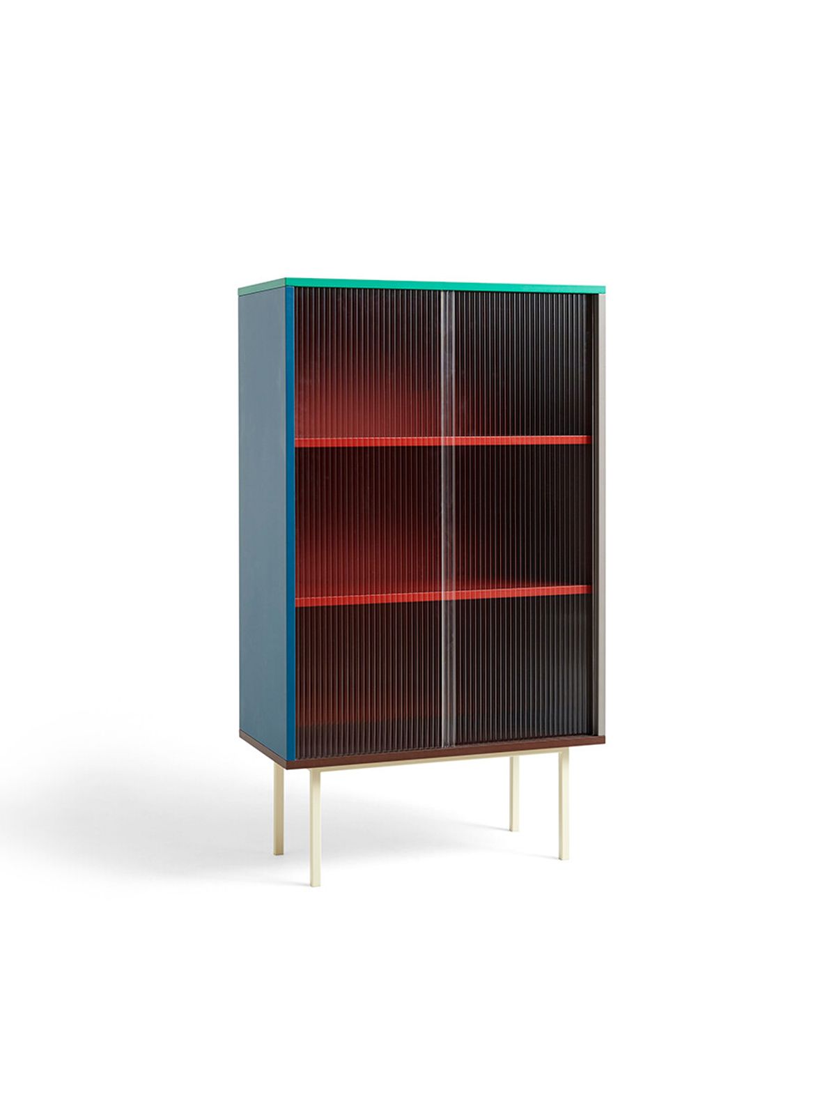 Colour Cabinet, tall med glasdøre fra Hay (Multi)