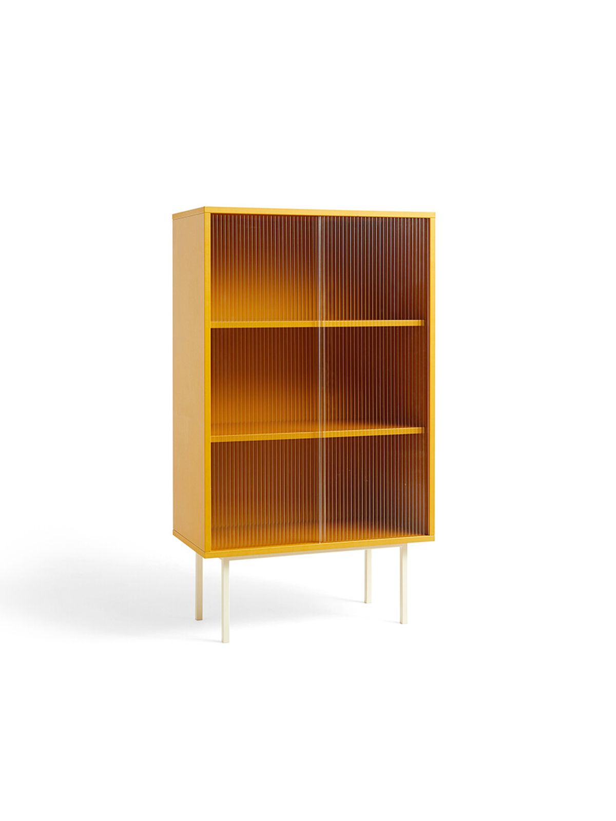 Colour Cabinet, tall med glasdøre fra Hay (Yellow)