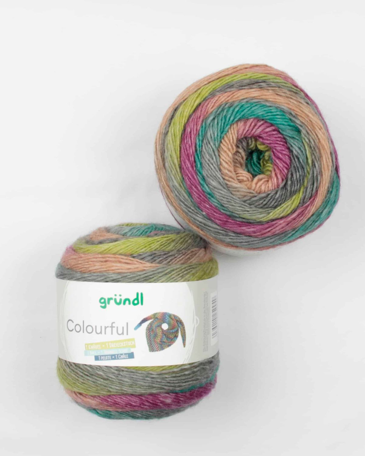 Colourful fra gründl i flere farvekombinationer - 06 Multifarvet - 35% Akryl, 65% Ren ny uld (superwash)