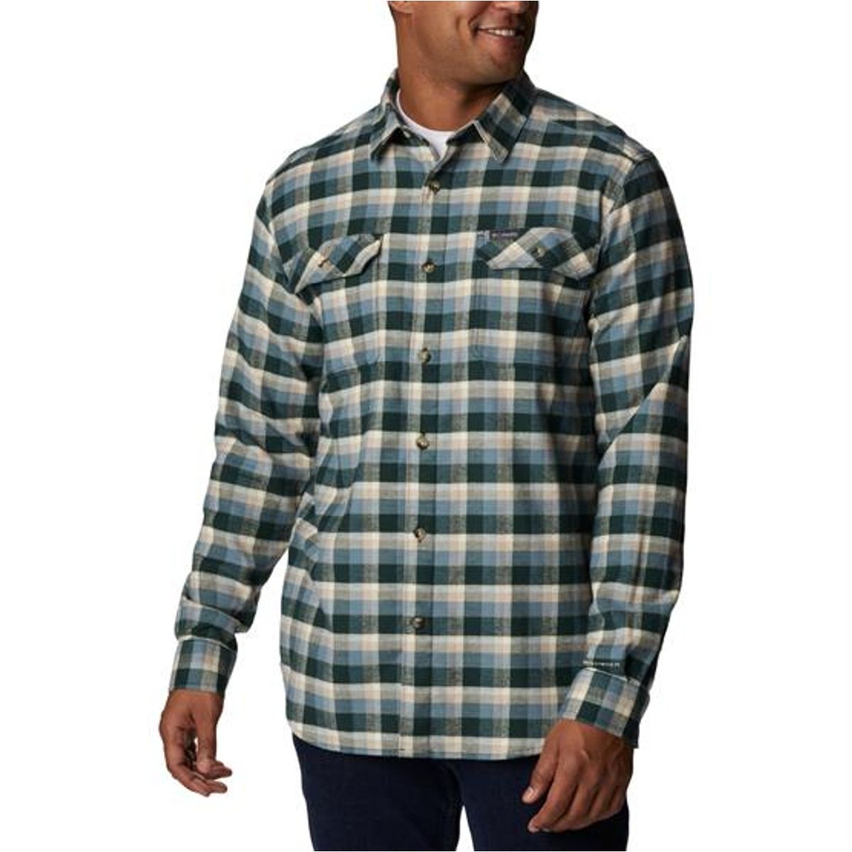 Columbia Flare Gun Stretch Flannel Mens, Spruce Shadow