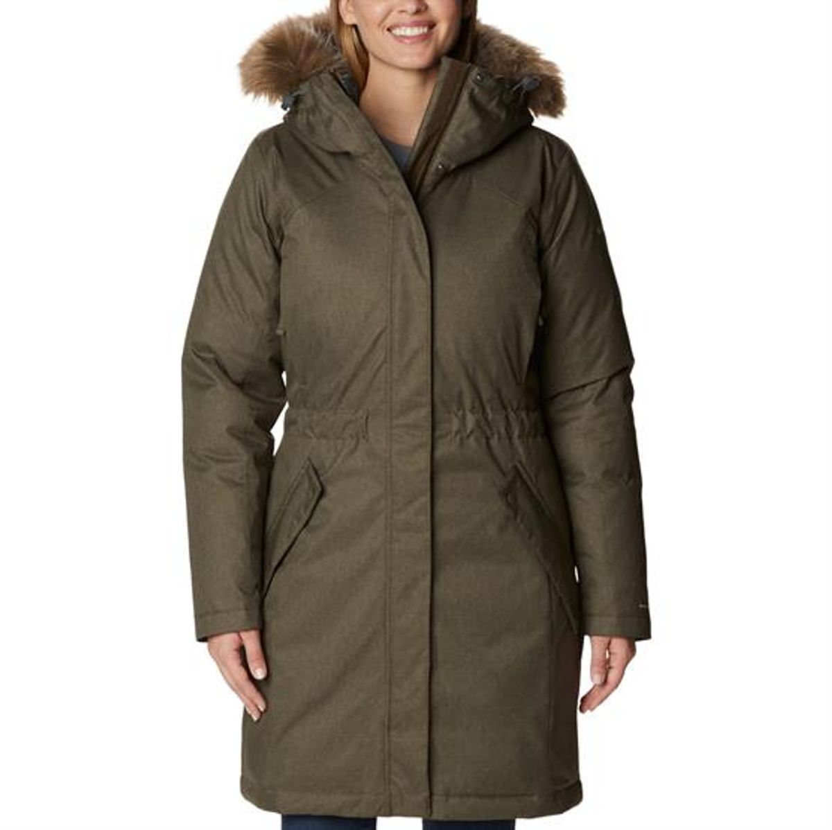 Columbia Juniper Ridge Down Parka Womens, Olive Green