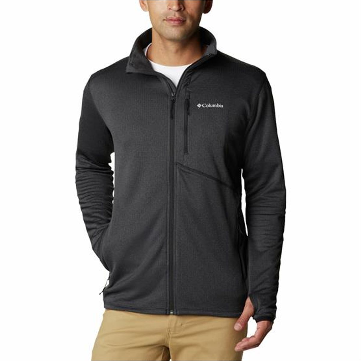 Columbia Park View Fleece Full Zip Mens, Black Heather