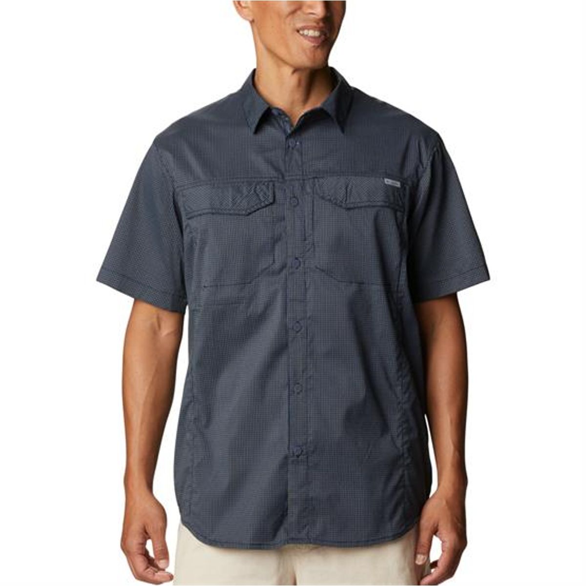 Columbia Silver Ridge Lite Plaid S/S Mens, Collegial Navy