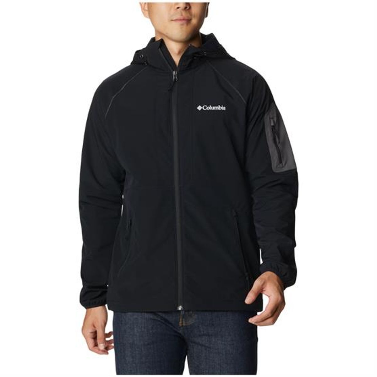 Columbia Tall Heights Hooded Softshell Mens, Black