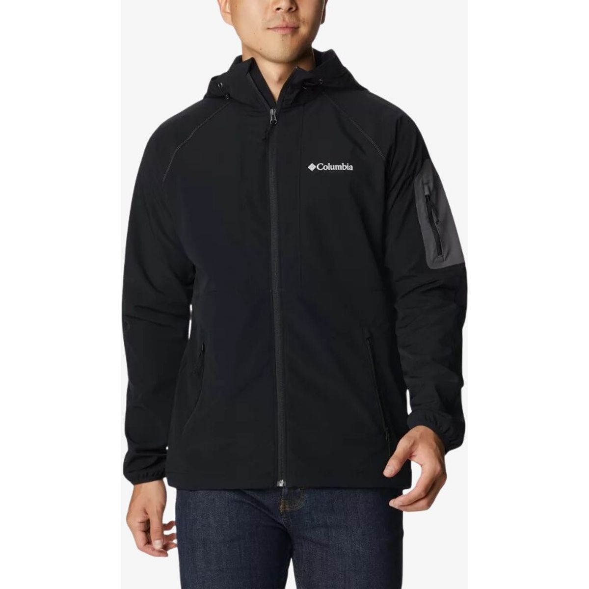 Columbia - Tall Heights softshelljakke m. hætte (Sort) - L