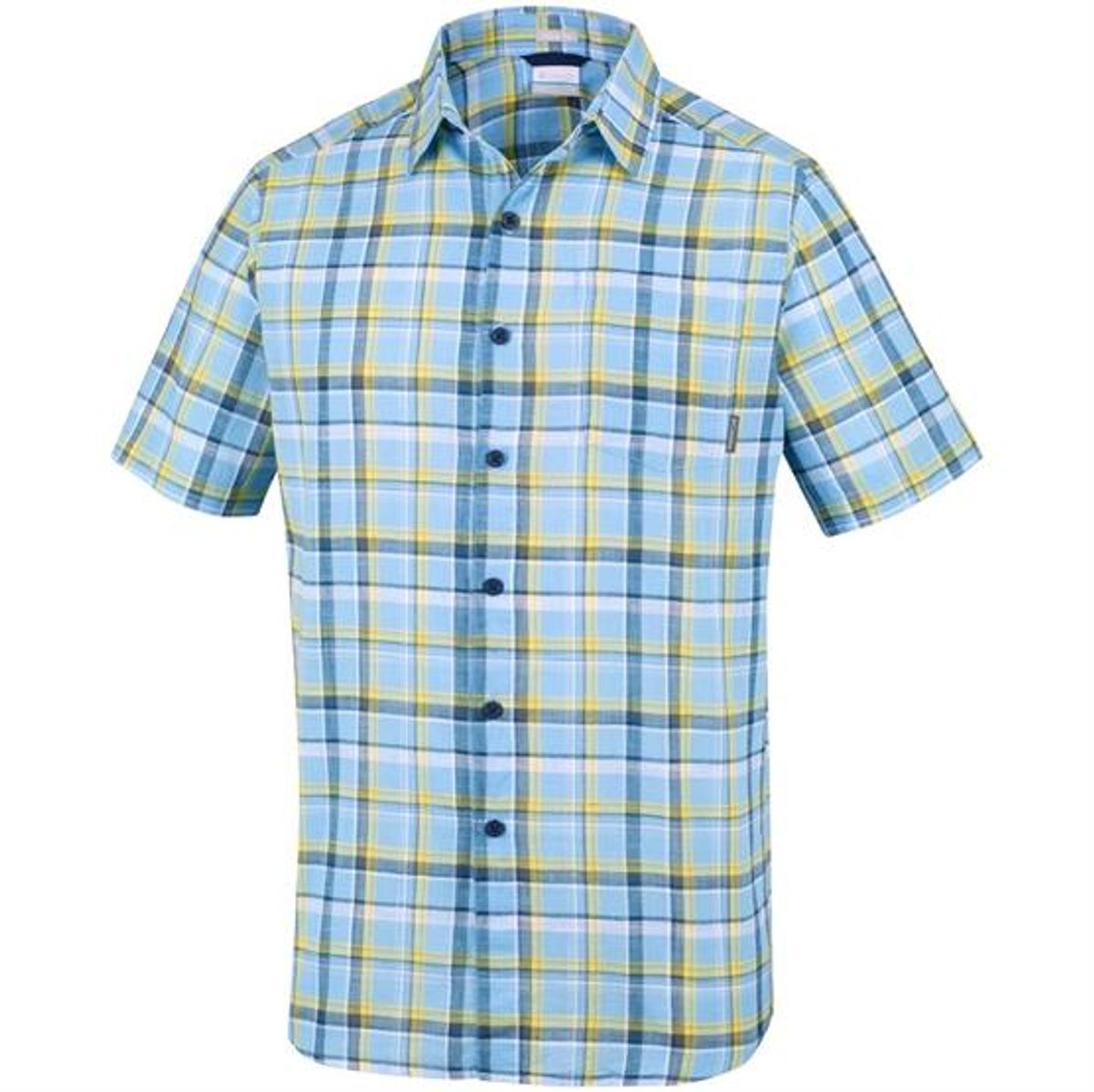 Columbia Under Exposure YD Short Sleeve Shirt Mens, Blue Sky