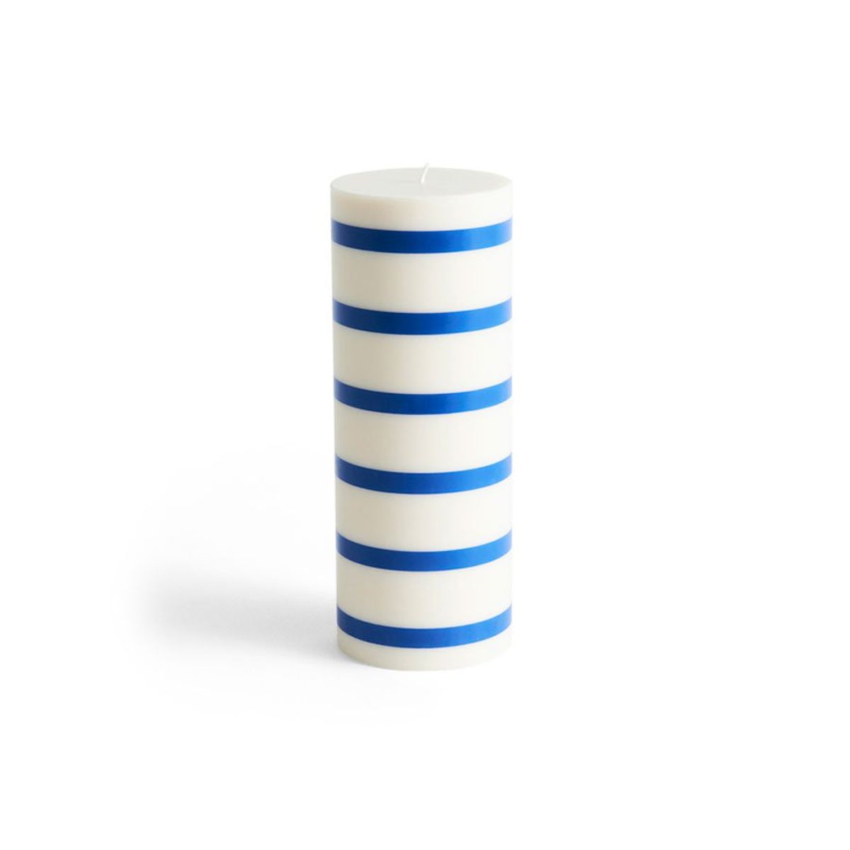 Column Candle L off-white & blue