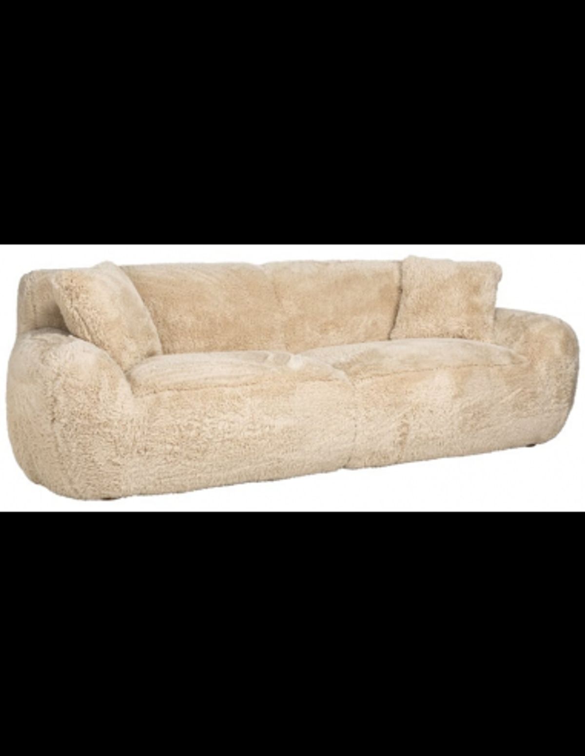 Comfy 3-personers sofa i polyester plys B241 cm - Sand