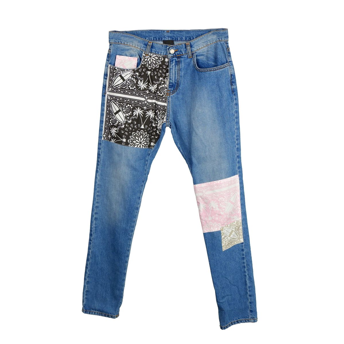 Comme Des Fuckdown Abstract Patchwork Herre Designer Jeans