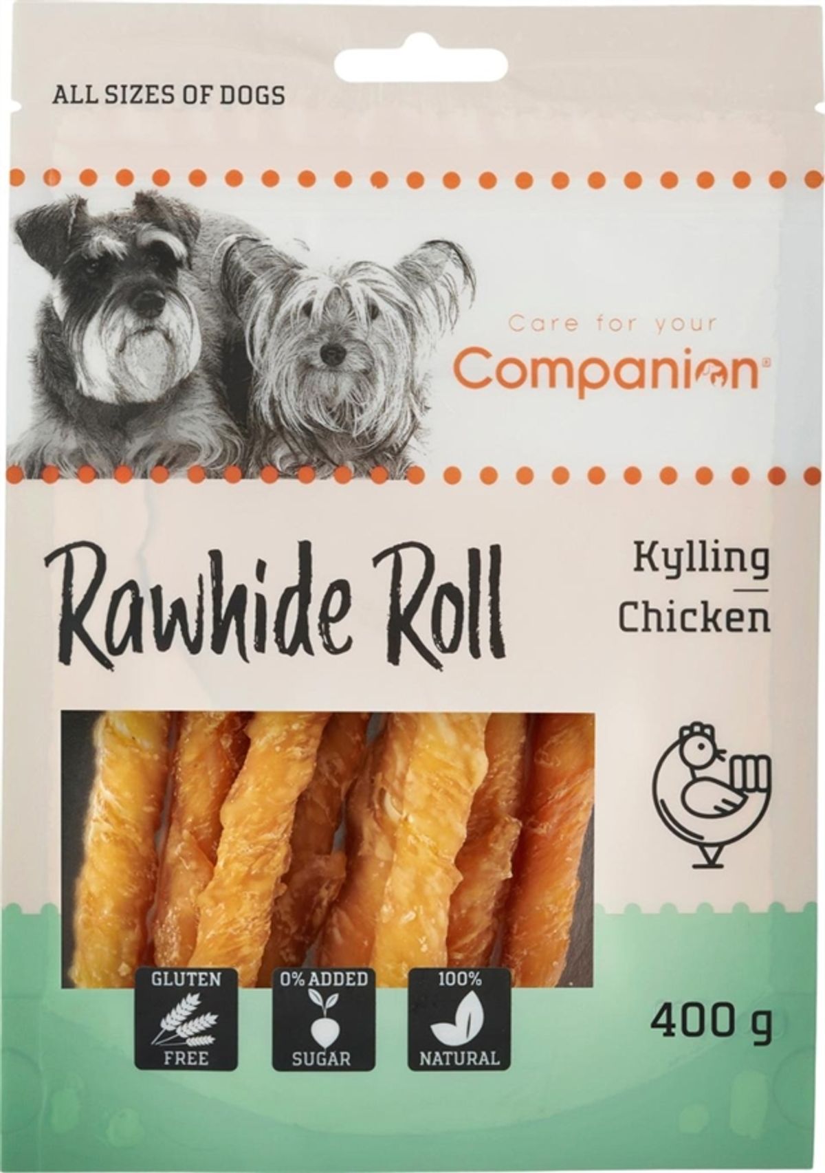 Companion Chicken Rawhide Roll, 400g