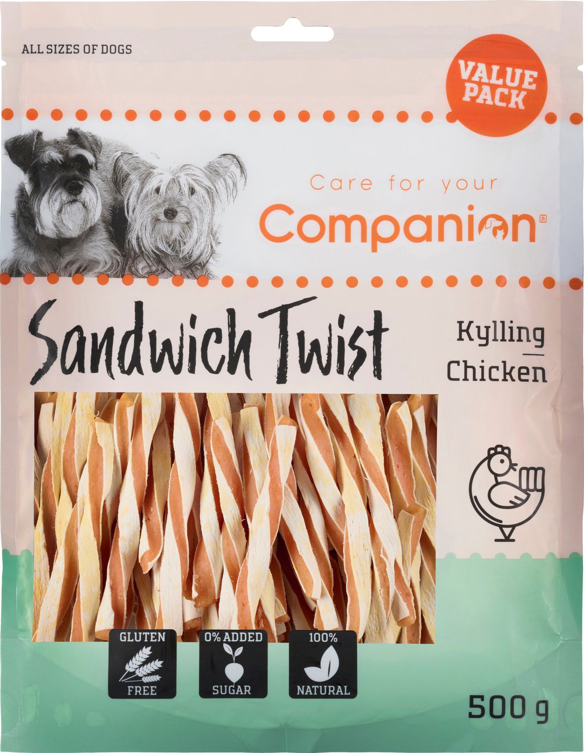 Companion - Kyllinge sandwich snacks, 500g Value pakke