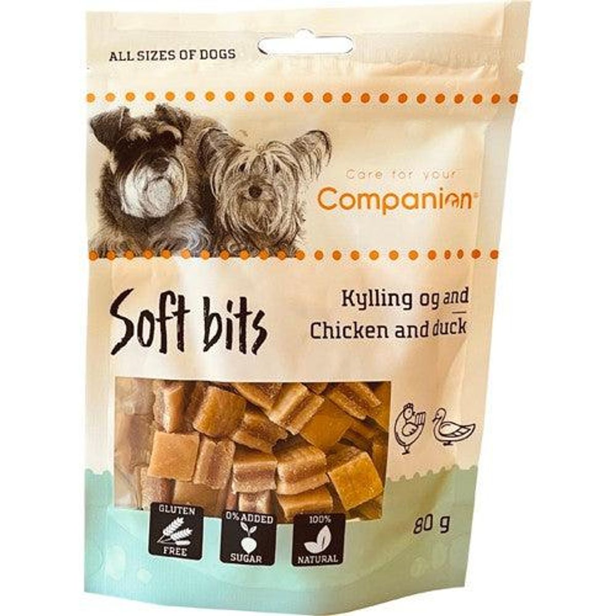 Companion Soft bits - Kylling og and, 80g