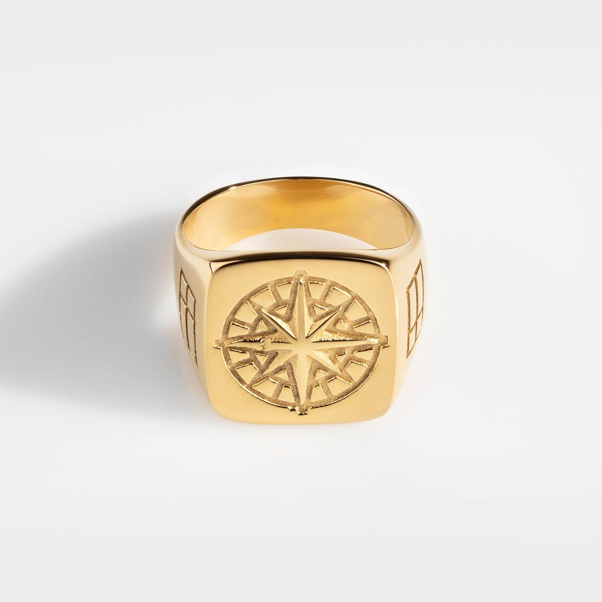 Compass Oversize Signature - Guldtonet ring - Str. 8 - Herre - Northern Legacy