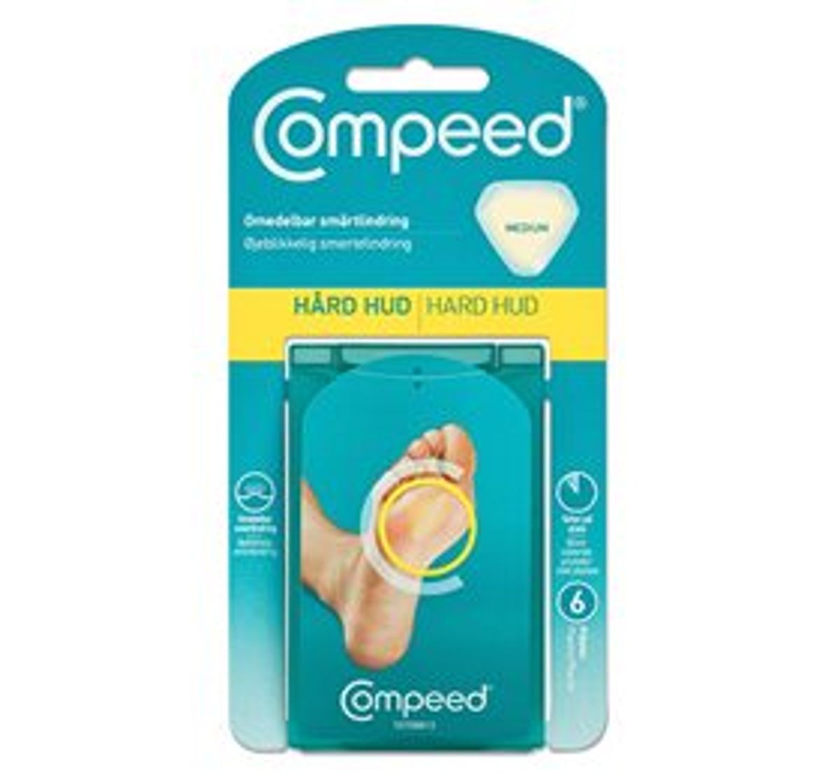 Compeed hår hud plaster medium 6 stk