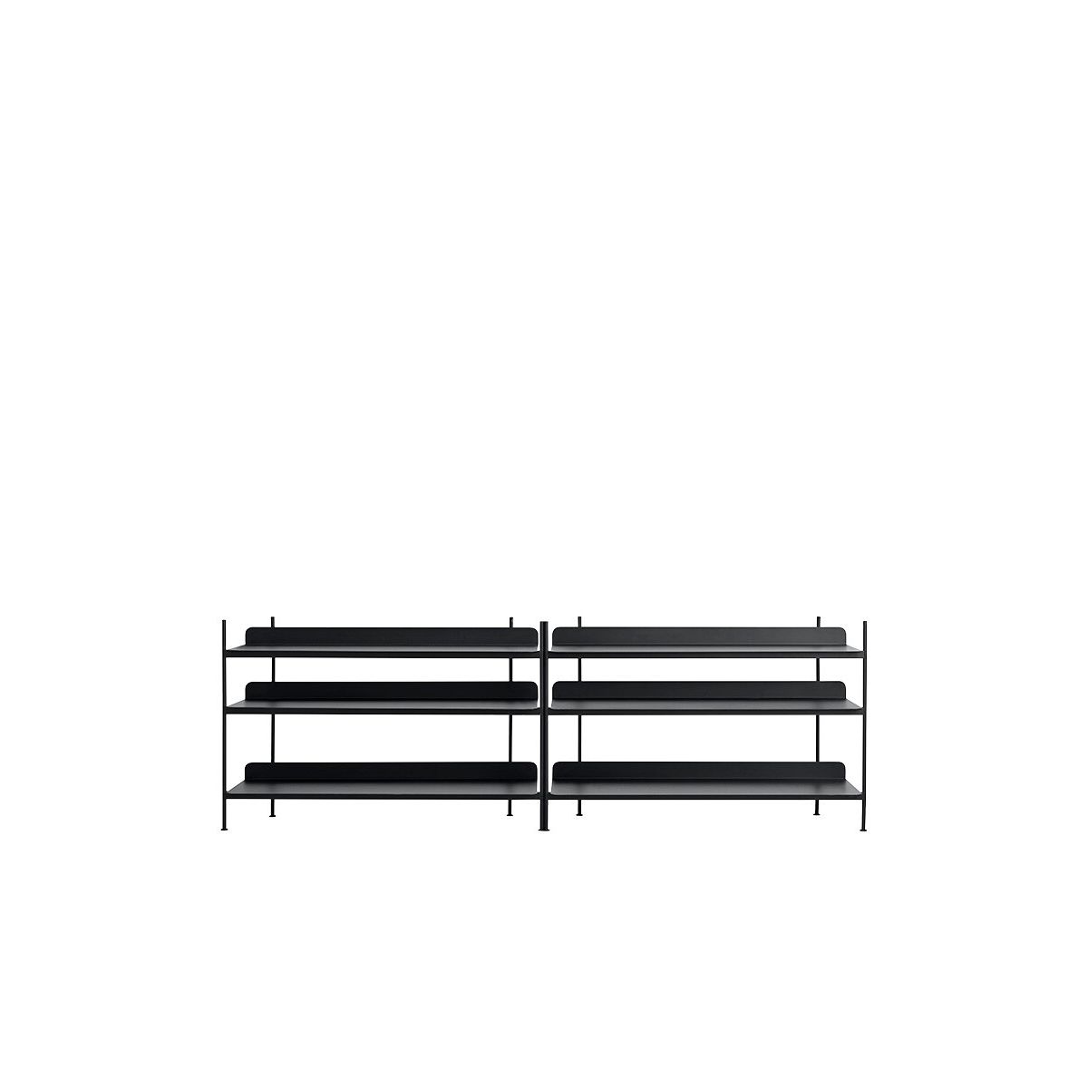 Compile Shelving System, configuration 6 fra Muuto (Black)