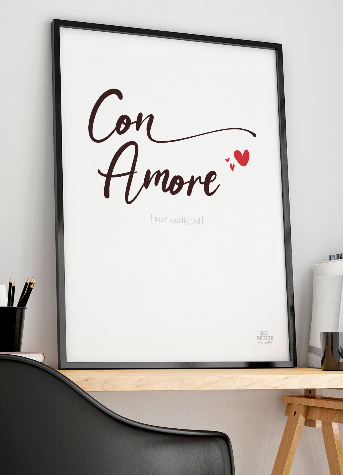 Con Amore-plakat - 21 x 29,7 (A4) Kr. 199,-