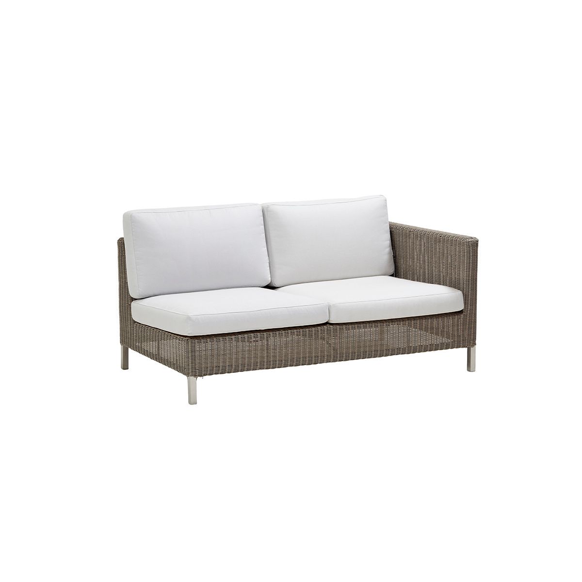 Connect 2 pers Modulsofa, venstre fra Cane-line (White, Cane-line Natté)