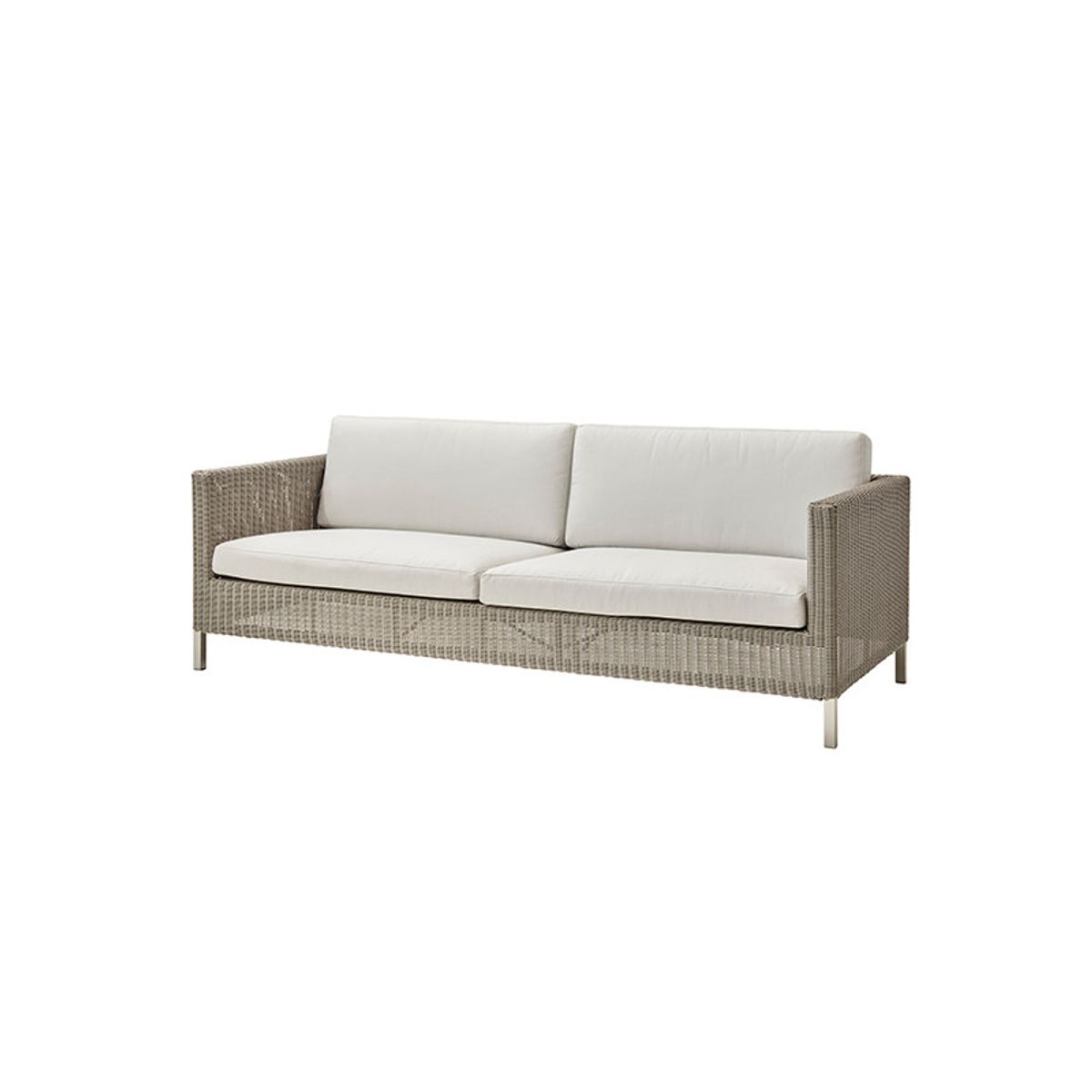 Connect 3 personers Sofa fra Cane-line (White, Cane-line Natté)