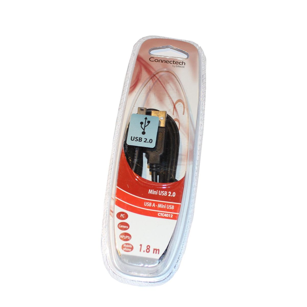 Connectech USB 2.0 USB-A (M) - USB Mini 5pin, 1,8m, CTC4012