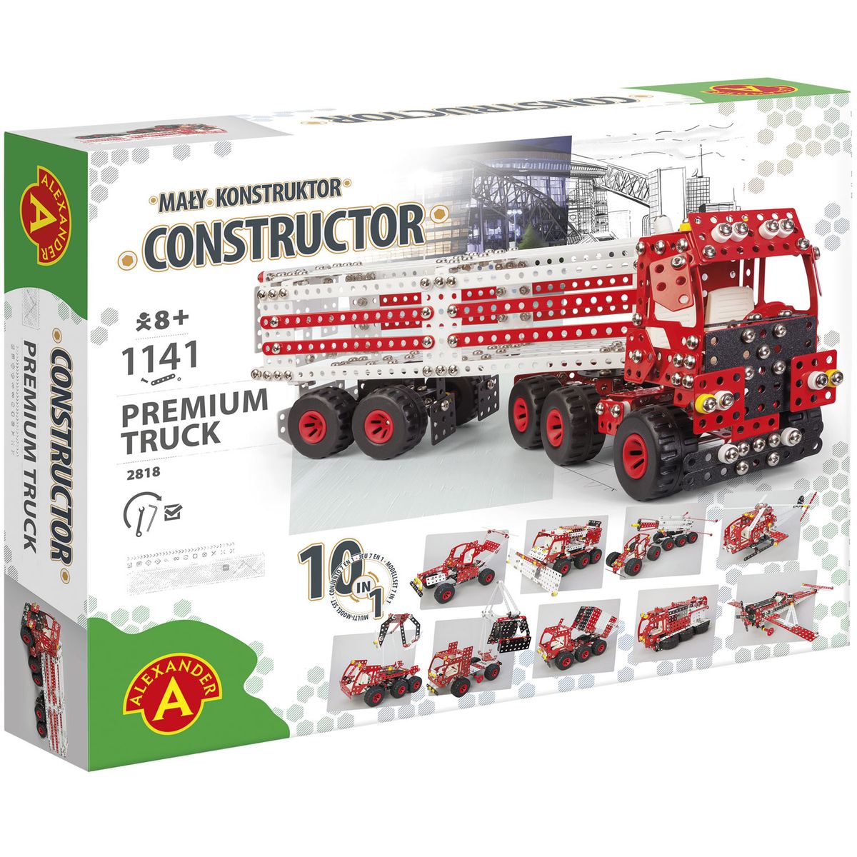 Constructor Pro Premium Truck 10-i-1 Metal Konstruktionsbyggesæt