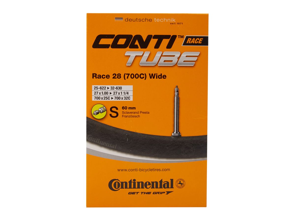 Continental Race 28 Wide - Cykelslange - Str. 700x25-32c - 60 mm racerventil