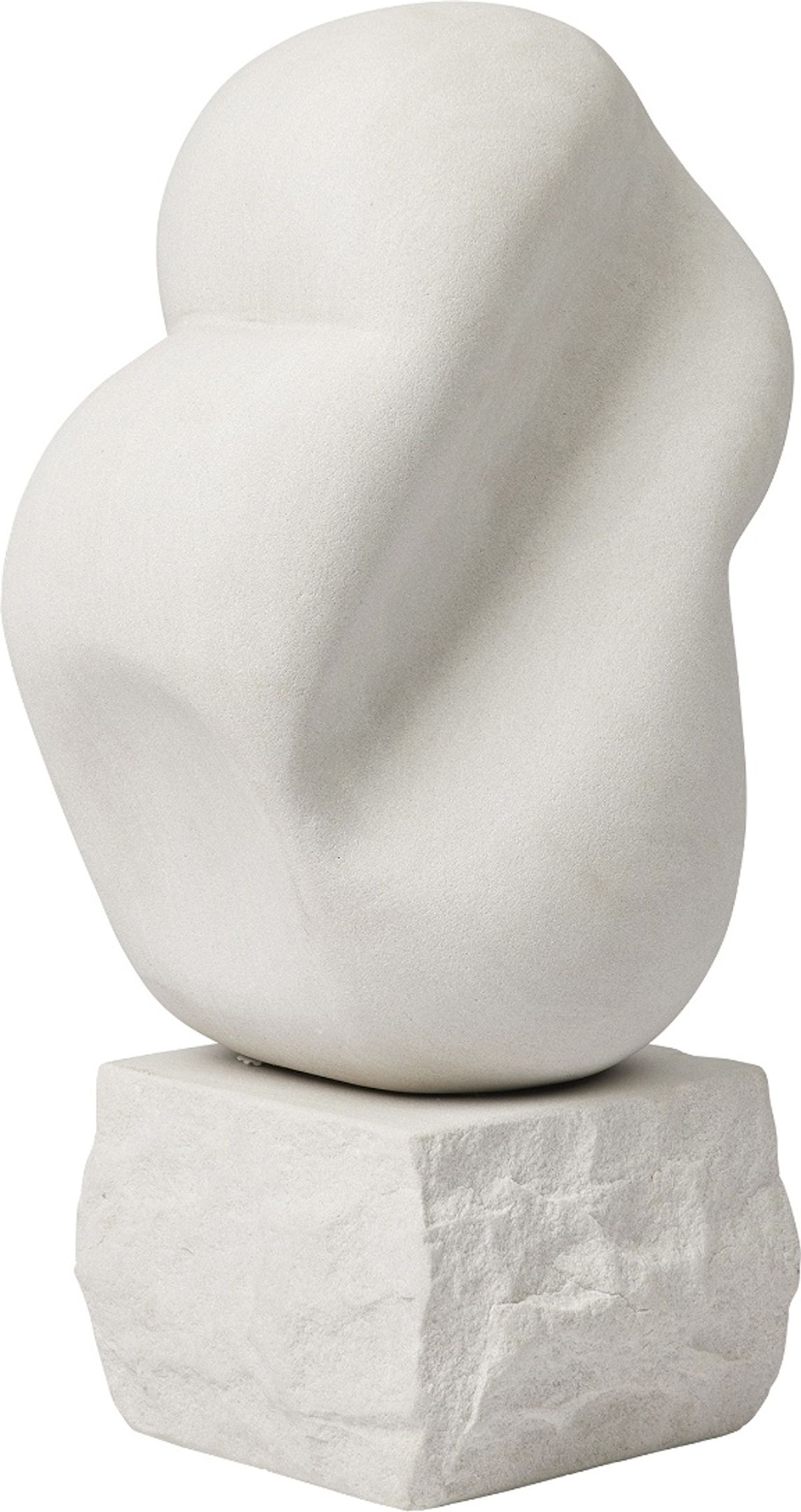 Contour Sculpture, Skulptur, lysegrå, H32x32x32 cm, sandsten