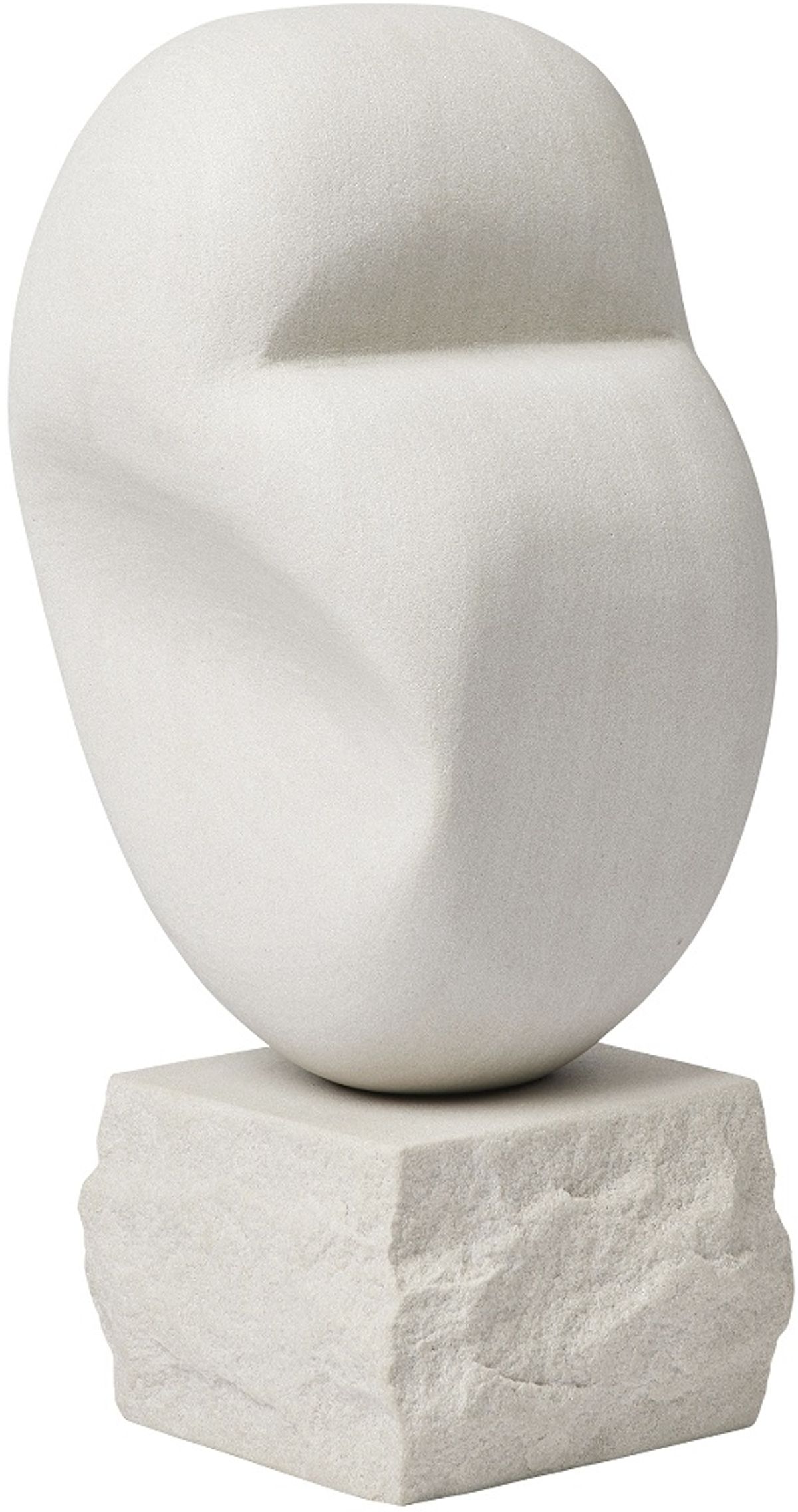 Contour Sculpture, Skulptur, lysegrå, H42x22x27 cm, sandsten